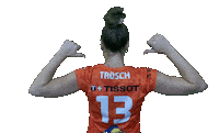 Setter Flexing Sticker by NUCVolleyball
