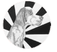 alugandolfo dog black and white perro opart Sticker