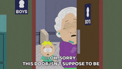 butters stotch bathroom GIF by South Park 