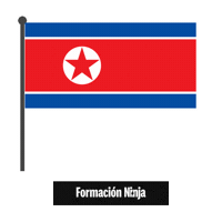 North Korea Flag Sticker by Formación Ninja