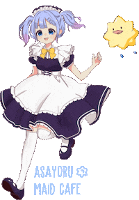 asayoru_cafe kawaii cafe anime girl maid Sticker