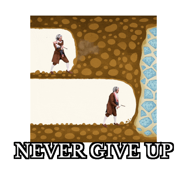 Digging Give Up Sticker