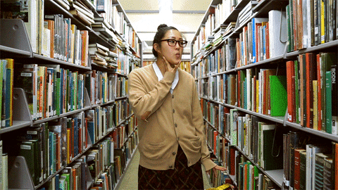 Library Librarian GIF by Melly Lee