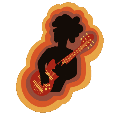 Playing Live Music Sticker by JellaCreative