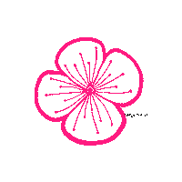 Pink Flower Sticker