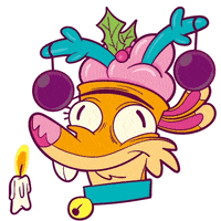 strudelbrain christmas cartoon xmas animal GIF