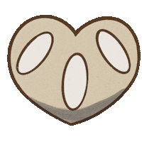 AngryBread heart like love you bread Sticker