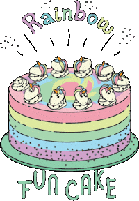 Rainbow Cake Sticker by TasmeemGroup
