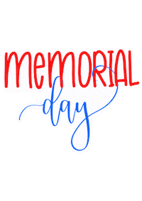 heathersletters holiday weekend memorial memorialday Sticker