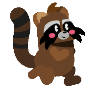 Run Raccoon Sticker