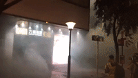 Fires Set at Hong Kong Metro Station as Mask Ban Met With Protests