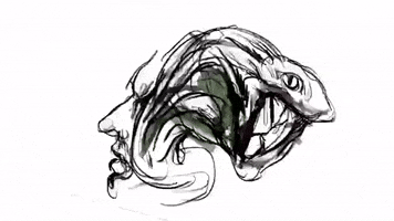 drawing preceding GIF by Alex Boya
