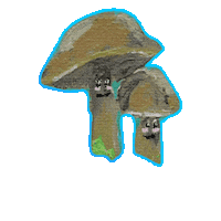 Loonzik art kawaii autumn mushroom Sticker