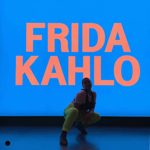 CulturedApproved giphygifmaker sasha frida kahlo bored in the bodega GIF