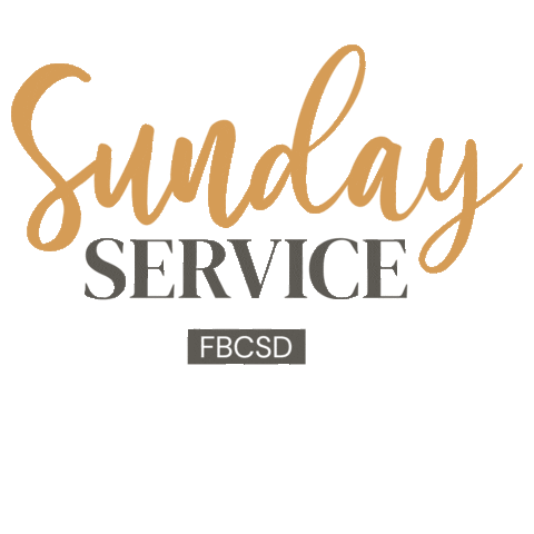 FBCSD church christian sunday service sundayservice Sticker