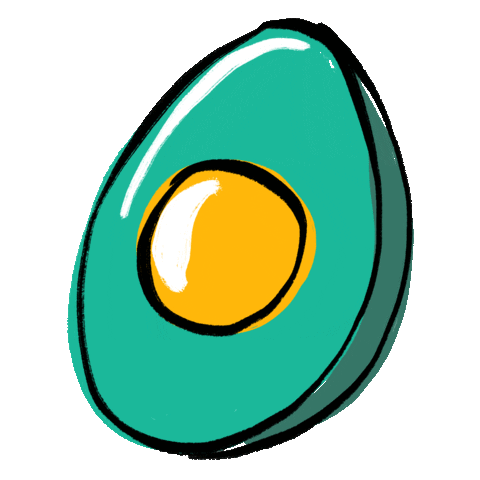 Eat Avocado Toast Sticker by Zoe Wodarz