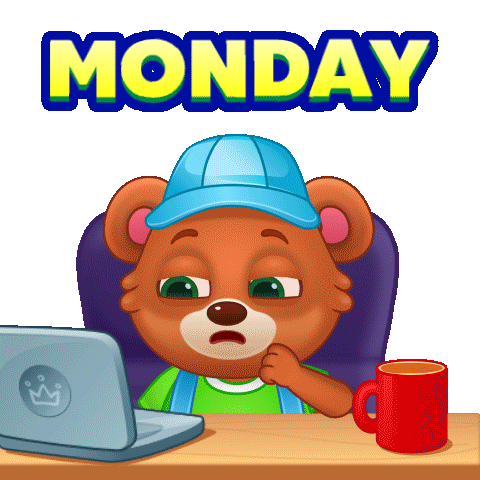 Tired Wake Up Sticker by Lucas and Friends by RV AppStudios