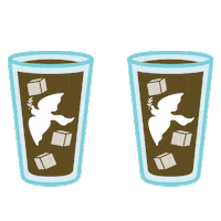 La_Colombe coffee drink cheers glasses Sticker