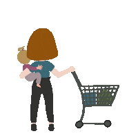 csillagbog mom shop momlife shoping Sticker