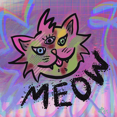 empresstrash giphyupload cat psychedelic meow GIF