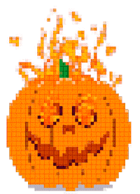Jack O Lantern Pixel Sticker