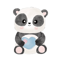 Panda Cora Sticker by Corá Fotos