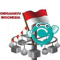 Merah Putih Indonesia Sticker by catchadeal.id