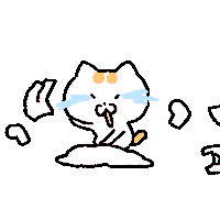 rangd_darng cat screaming tear ㅠㅠ Sticker