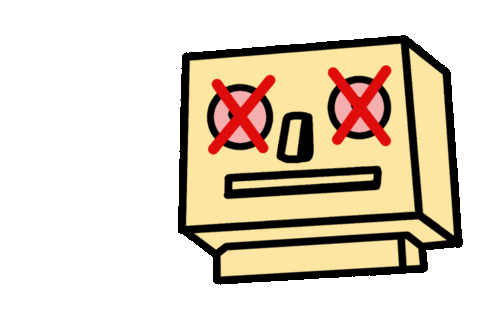 Robot Lasers Sticker by dreamsneverdie