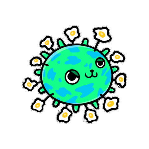 Sunny Side Up Earth Sticker