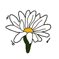 Stassy Белый Цветок Sticker