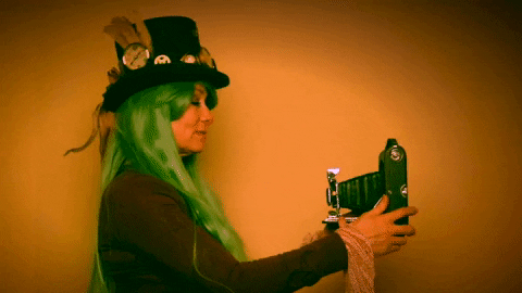 thebrassharpies giphygifmaker vintage camera selfie GIF