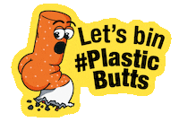 Butts Smoking Sticker by Hubbub