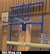 gymnastics fail GIF