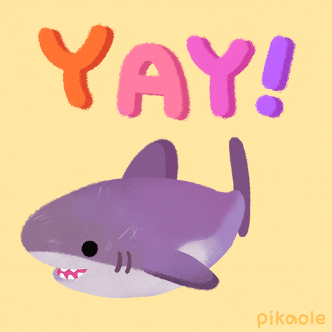 Happy Great White Shark GIF by pikaole