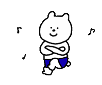 akiillustrations dancing bear かわいい くま Sticker