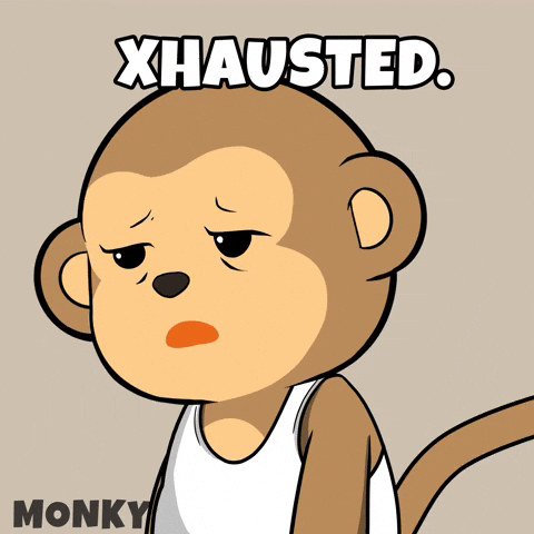 Tired Mood GIF by Wise Monkey Meme