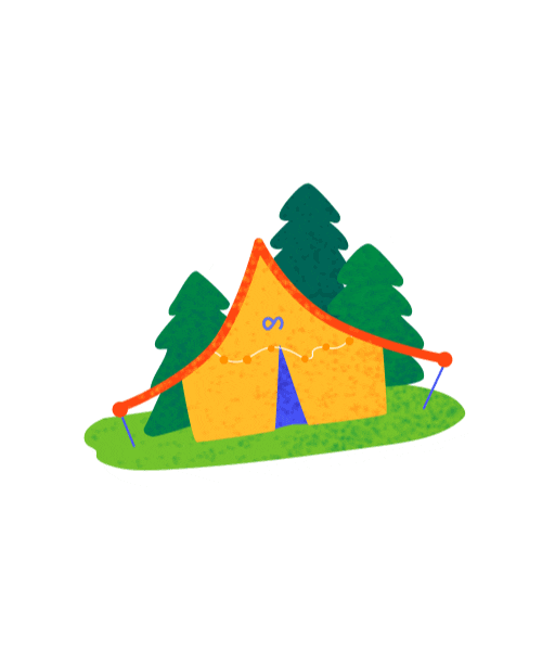 Outcrowd giphyupload summer trip forest Sticker