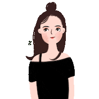 Girl Blink Sticker