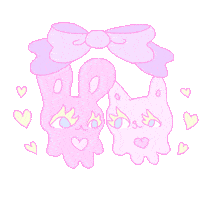 Best Friends Hearts Sticker by cait robinson