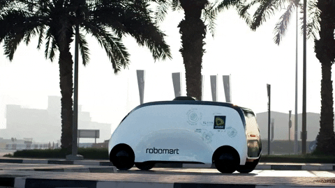 Robomart giphyupload driving dubai autonomous GIF