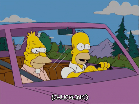 homer simpson laugh GIF