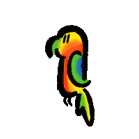 Parrot Watercolor Sticker