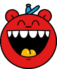 mrvito happy blue red green Sticker