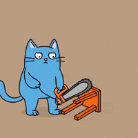Angry Blue Cat GIF