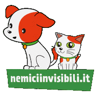 nemiciinvisibili cat dog cane gatto Sticker