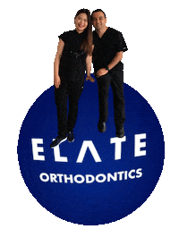elateorthodontics couple orthodontist elateortho elateorthodontics Sticker