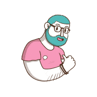 Happy Cartoon Sticker