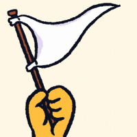 White Flag Art GIF by Monkiddo