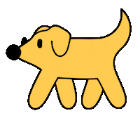 Golden Retriever Dog Sticker by Emily Redfearn